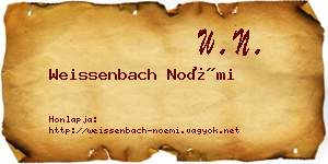 Weissenbach Noémi névjegykártya