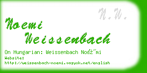 noemi weissenbach business card